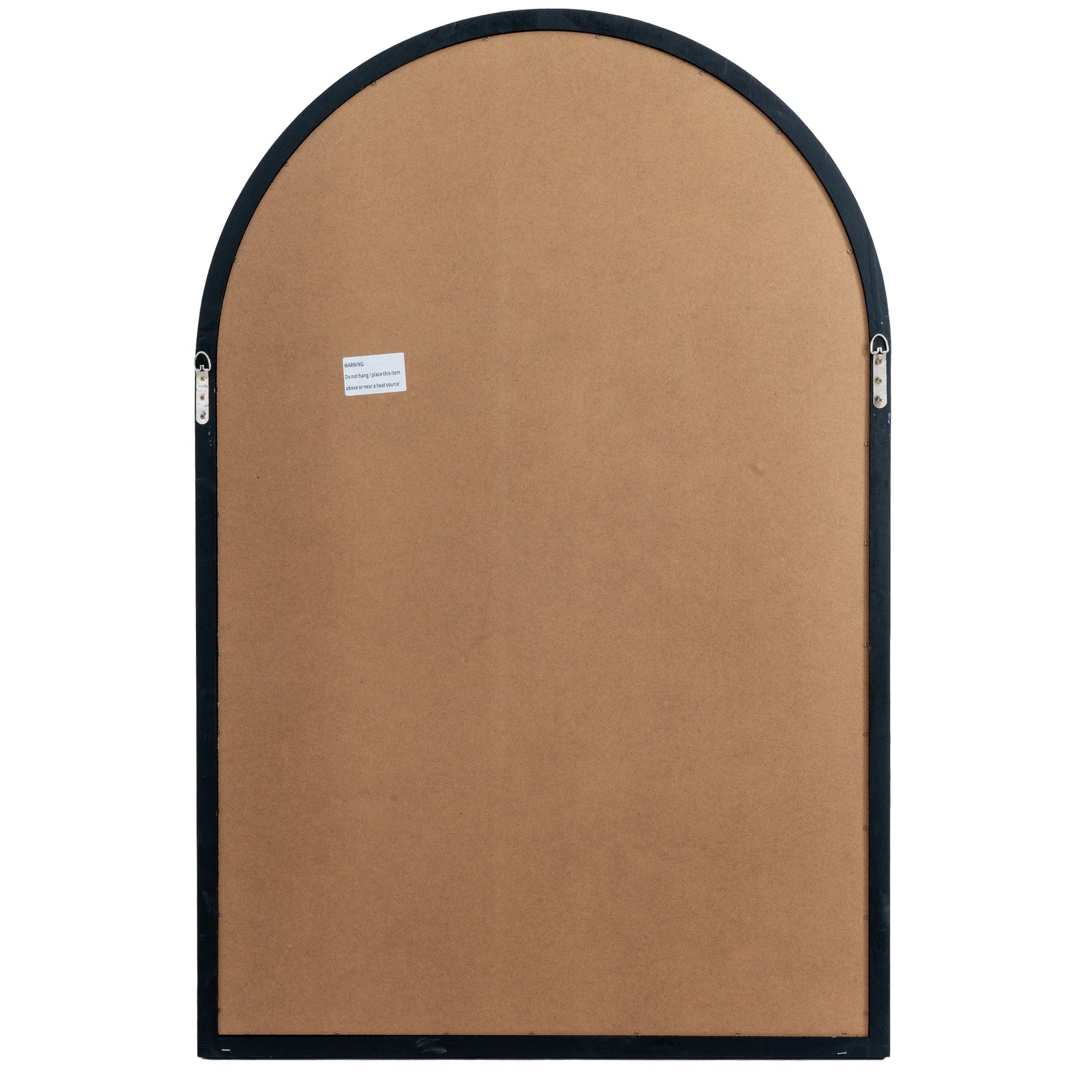 Marlow Black Wood Arched Window Mirror