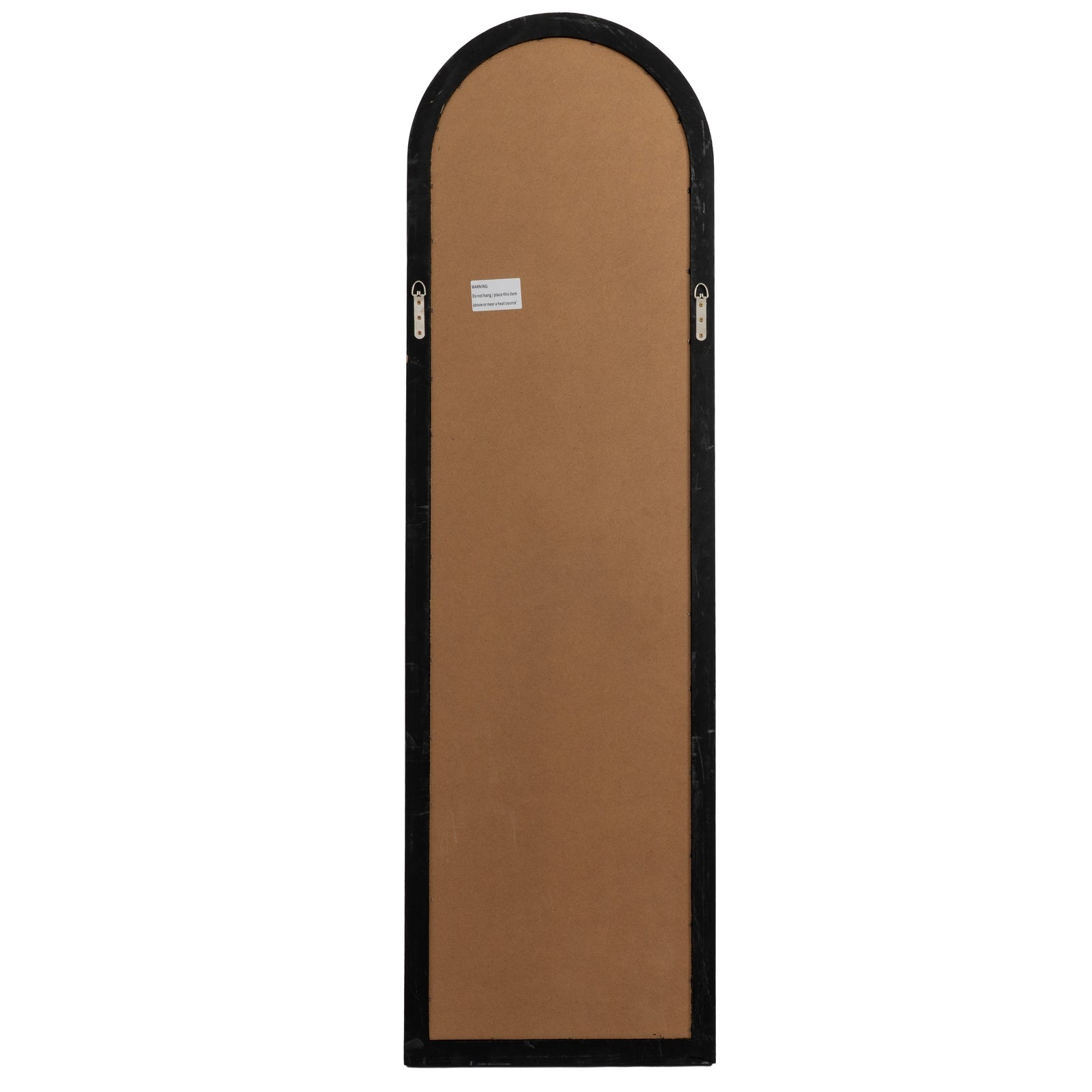 Marlow Black Wood Tall Arched Window Mirror