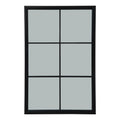 Marlow Black Wood Window Mirror - Extra Large