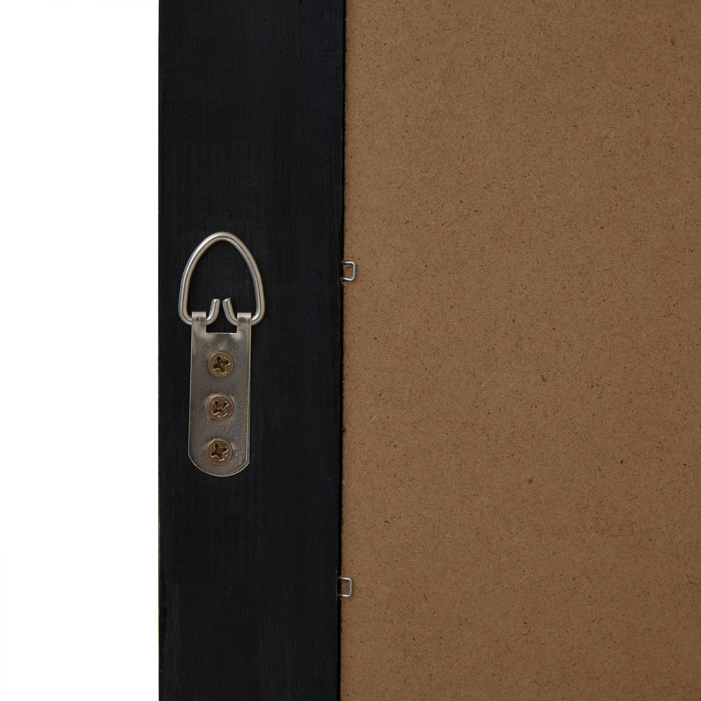 Marlow Black Wood Window Mirror - Extra Large