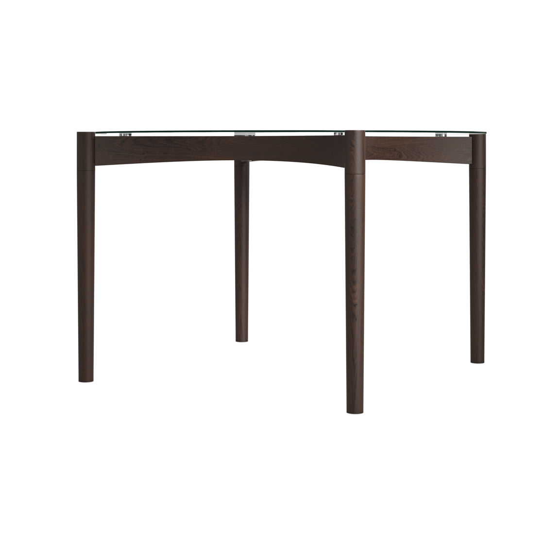 Milano Dining Table - Clear & Dark Cocoa