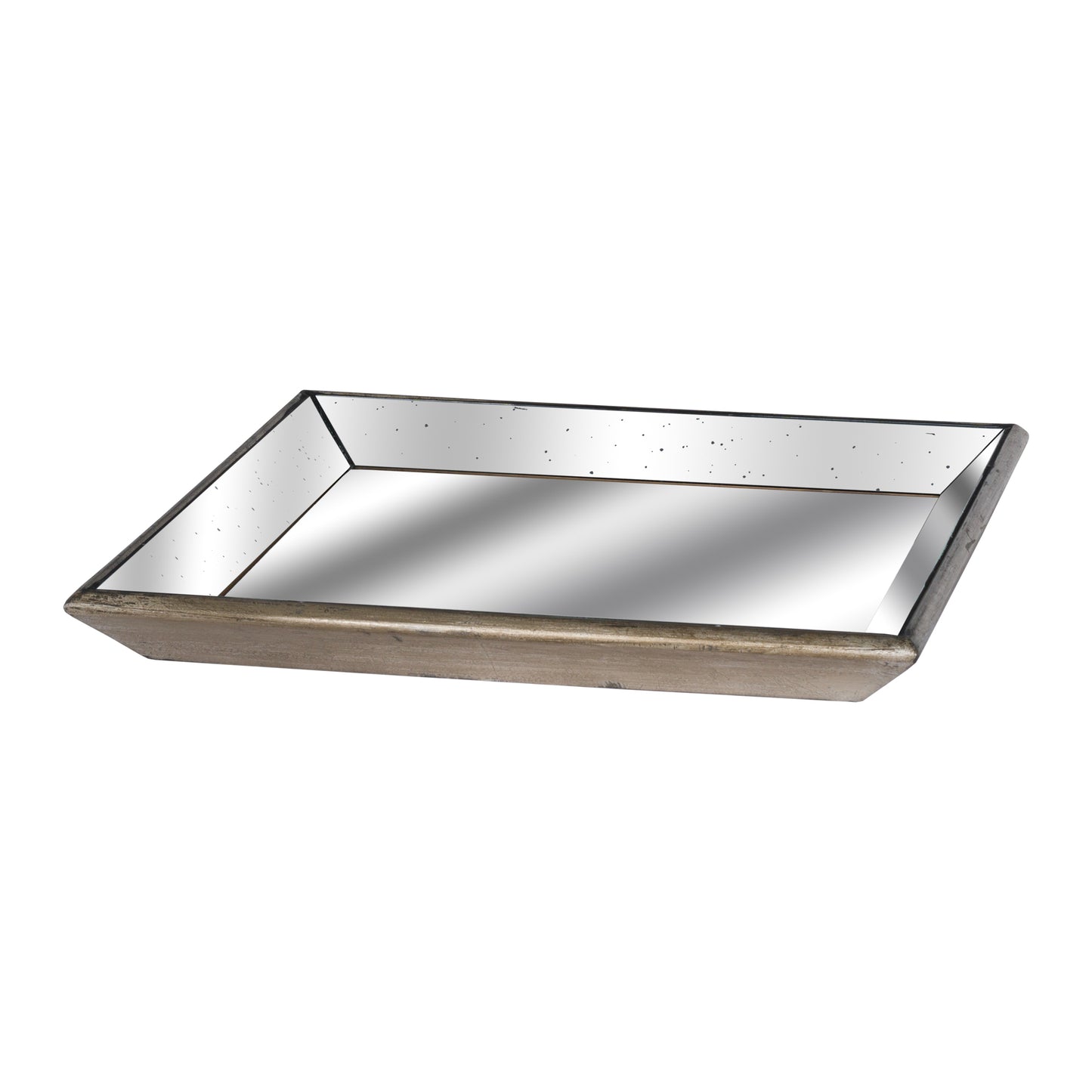 Petra Distressed Mirrored Square Tray - Large