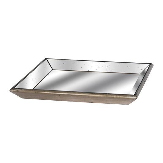 Petra Distressed Mirrored Square Tray - Large