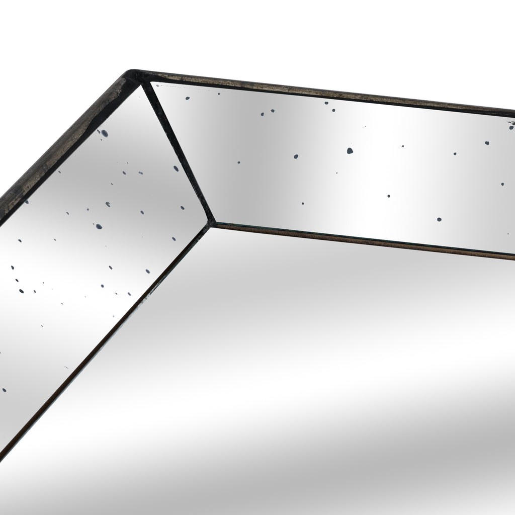 Petra Distressed Mirrored Square Tray - Large