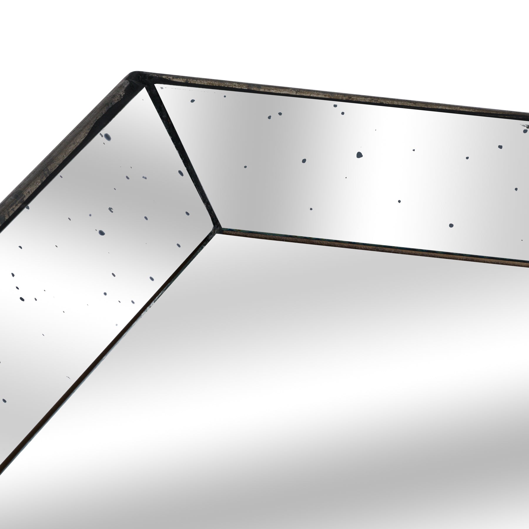 Petra Distressed Mirrored Square Tray - Large