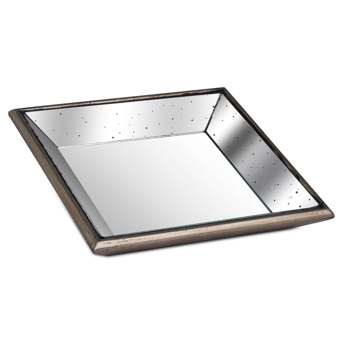 Petra Distressed Mirrored Square Tray - Small