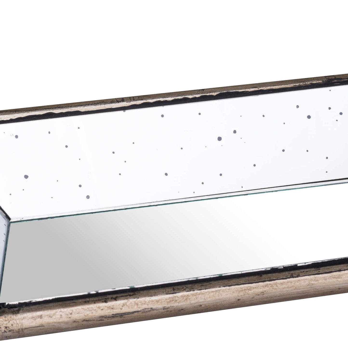 Petra Distressed Rectangular Mirrored Tray - Small
