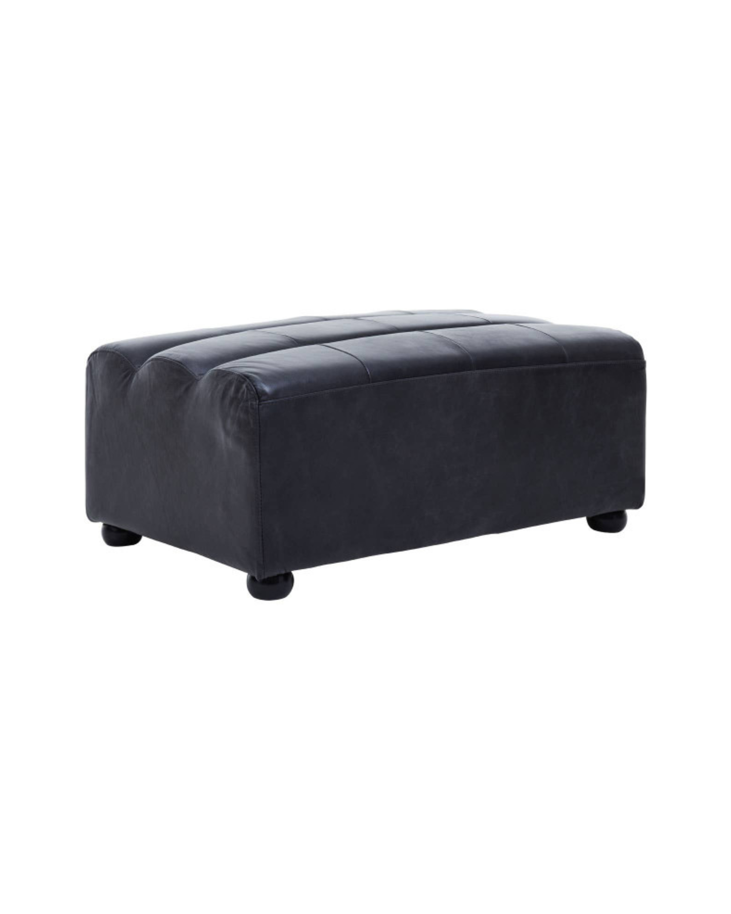 Marconi Modular Ottoman – Antique Black Leather