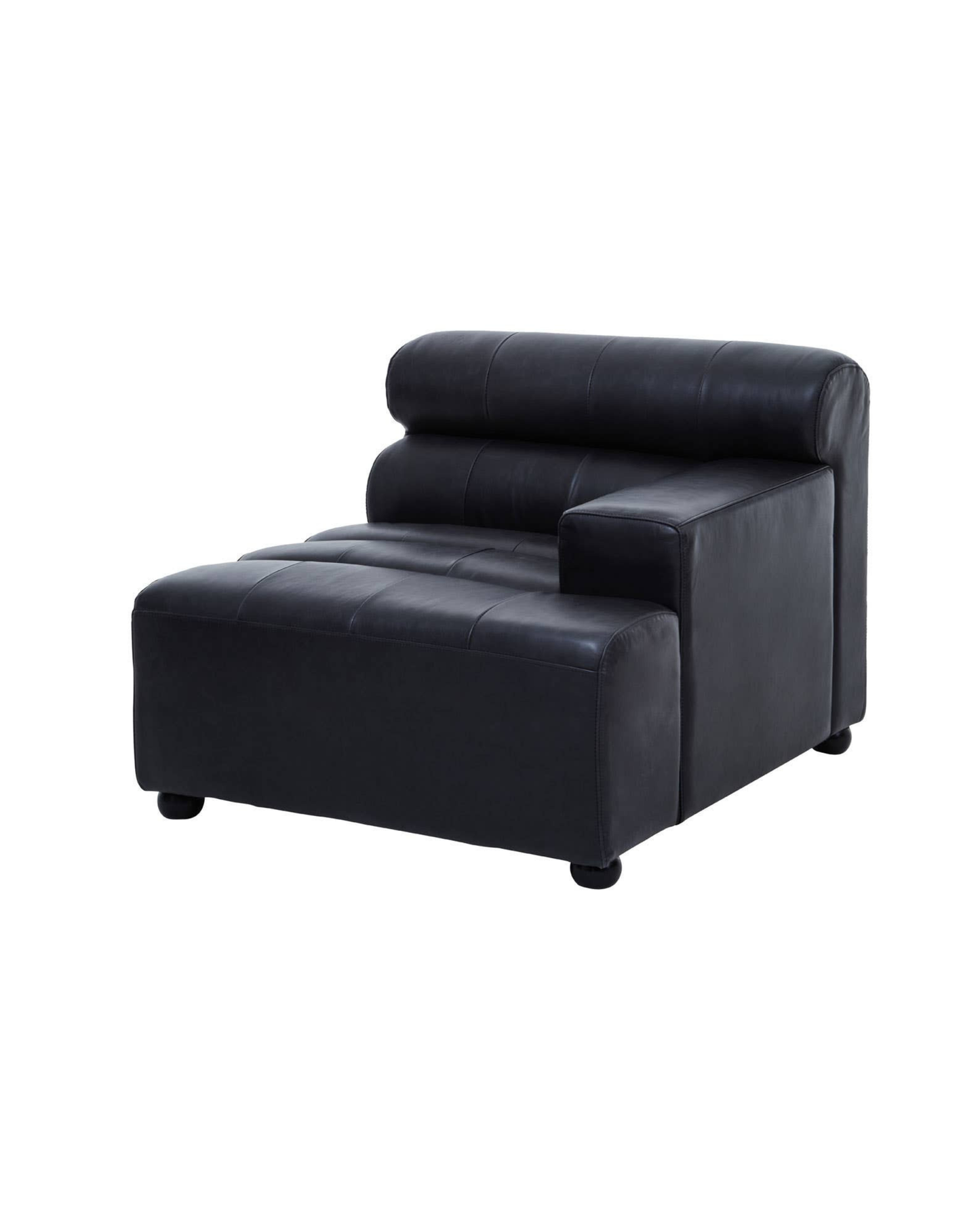Marconi Right Arm Modular Sofa Piece – Antique Black Leather