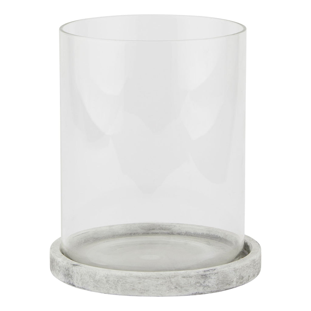 Sable Stone Large Hurricane Lantern