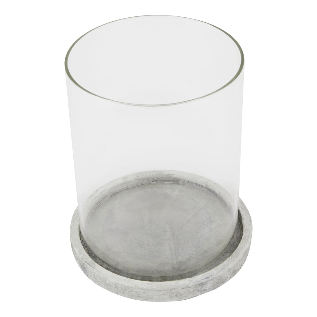Sable Stone Large Hurricane Lantern