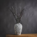 Savara Aged Stone Tall Ceramic Vase