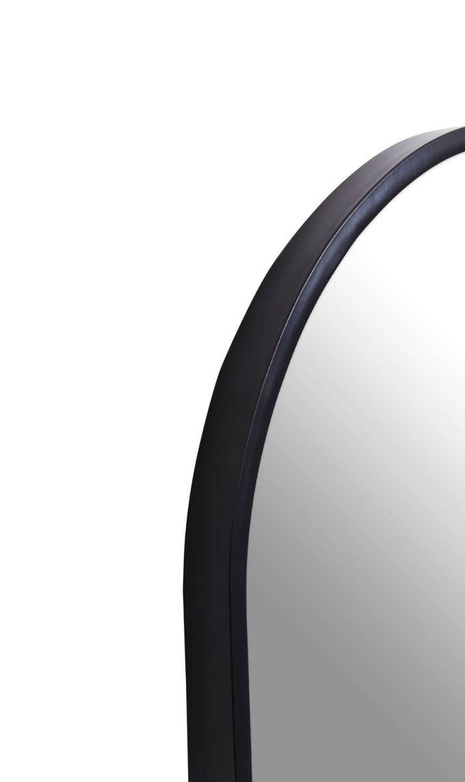 Bali Arch Mirror - Matte Black