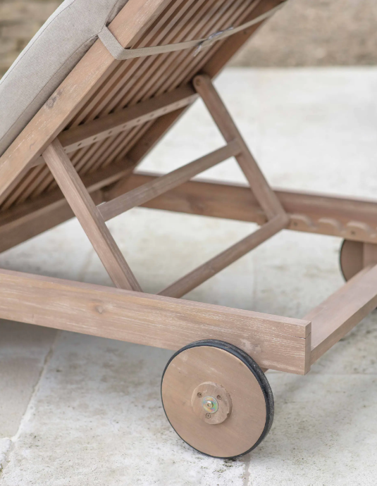 Sandbourne Sun Lounger - Natural Acacia Wood