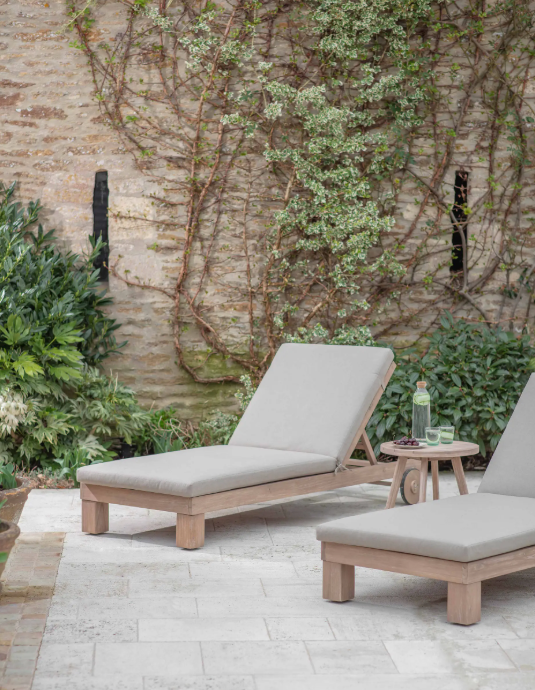 Sandbourne Sun Lounger - Natural Acacia Wood