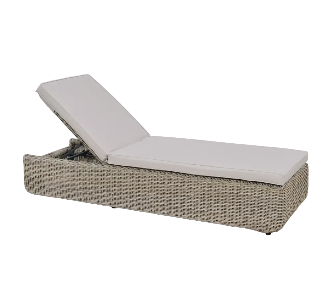 Dune Rattan Sun Lounger - Light Brown