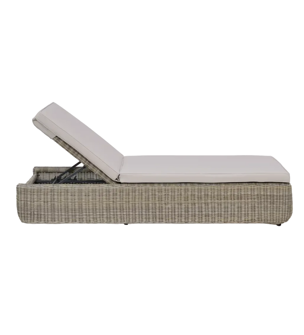 Dune Rattan Sun Lounger - Light Brown