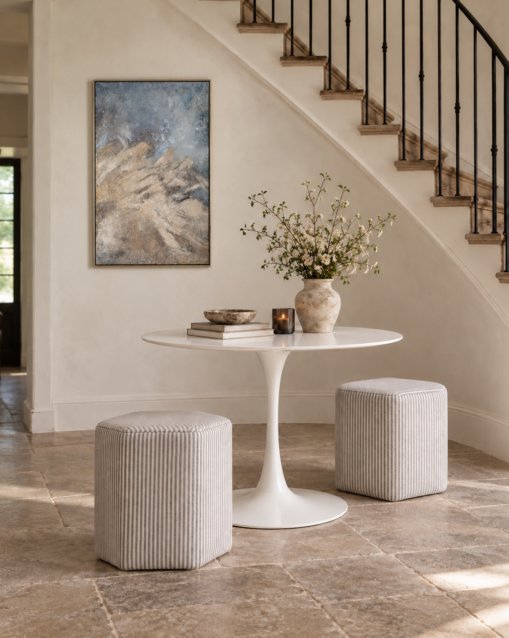 Jensen Round Dining Table - White