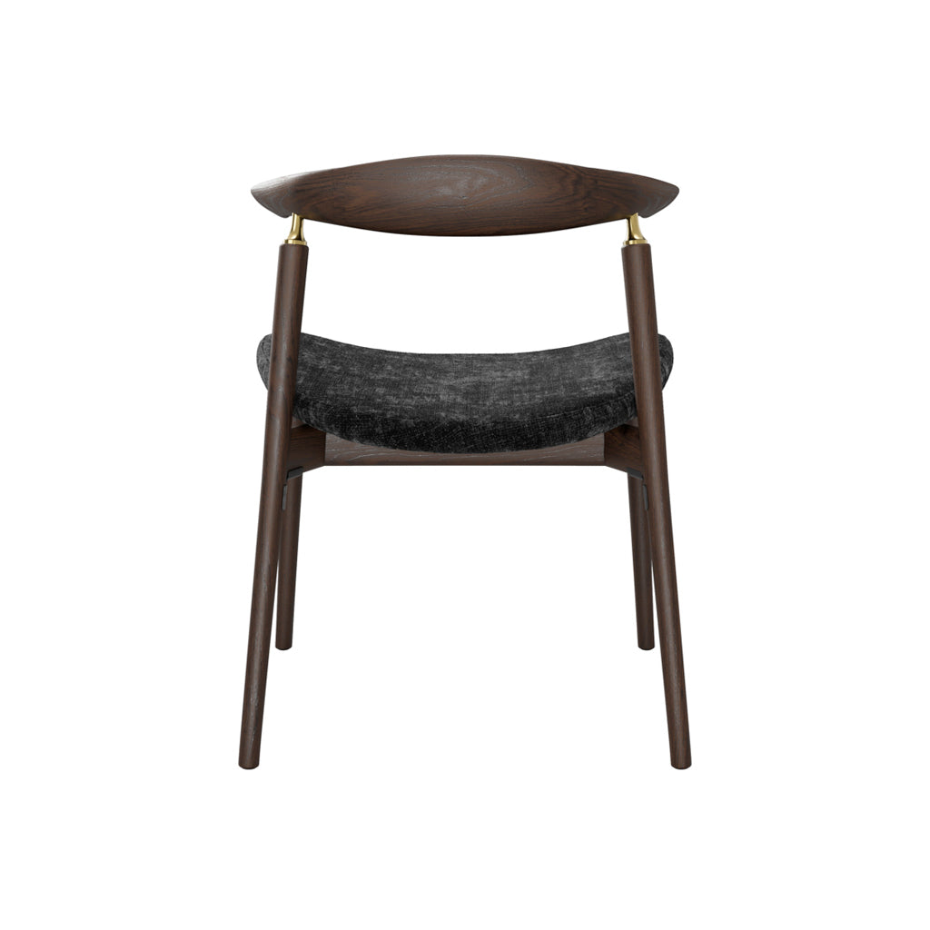 Sinclair Dining Chair - Set of 2 - Coal & Dark Cocoa