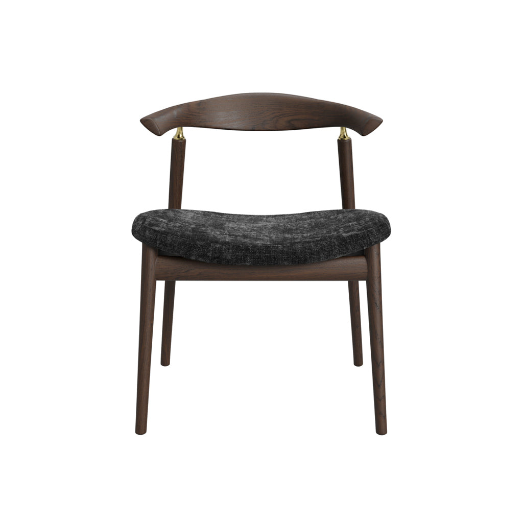 Sinclair Dining Chair - Set of 2 - Coal & Dark Cocoa