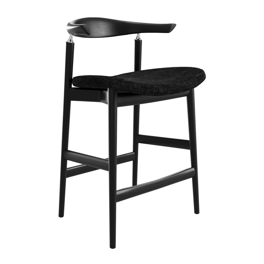 Sinclair Counter Stool - Coal & Black