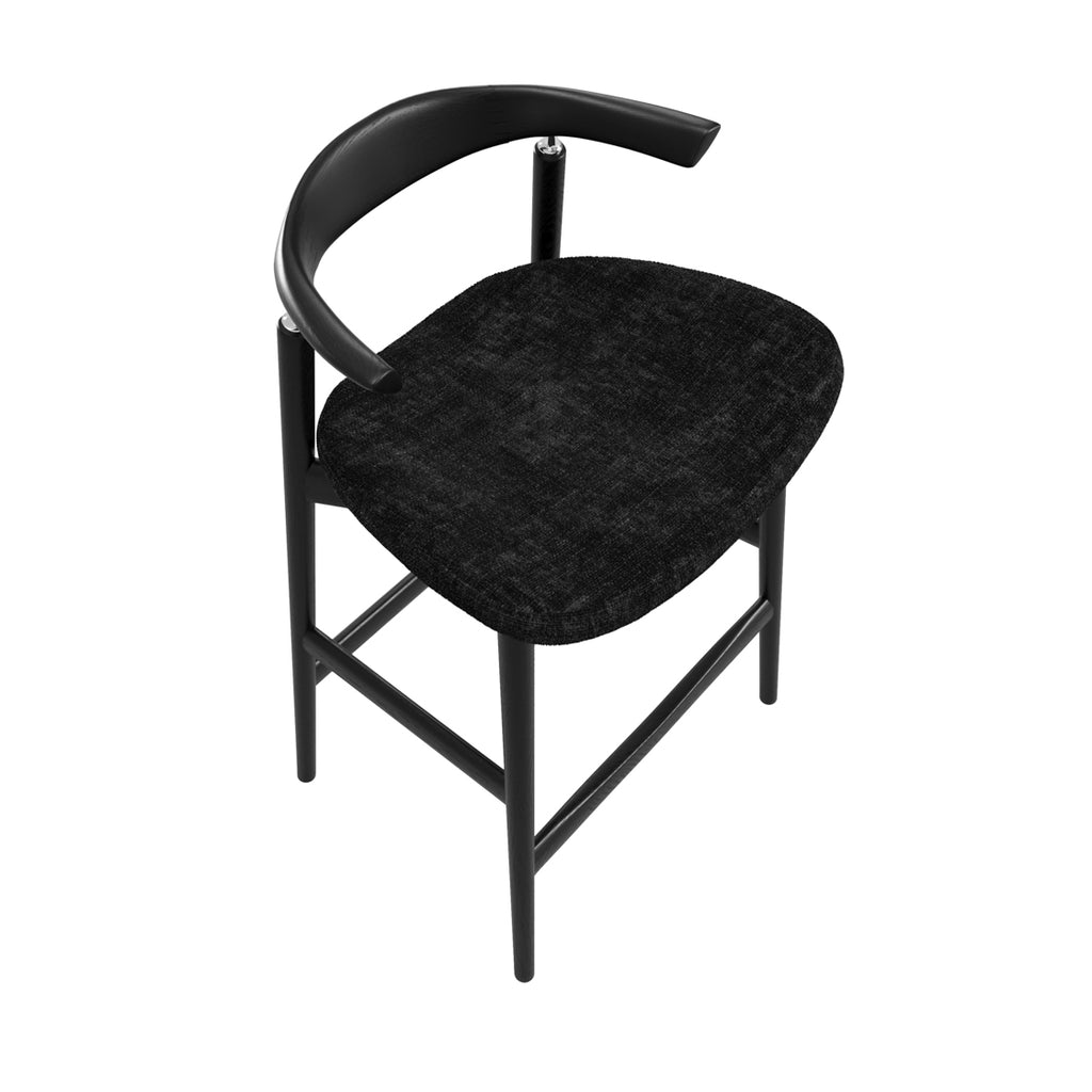 Sinclair Counter Stool - Coal & Black