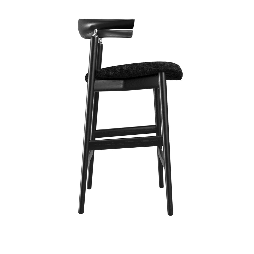 Sinclair Counter Stool - Coal & Black