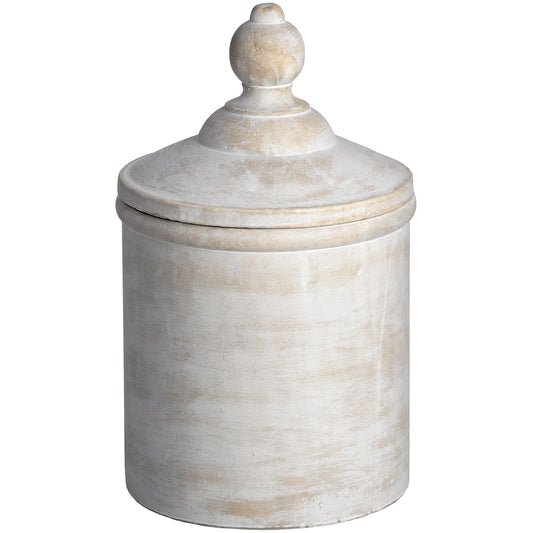 Serra Antique White Cannister - Medium