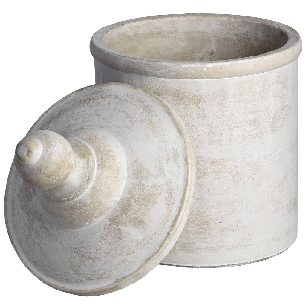 Serra Antique White Cannister - Medium