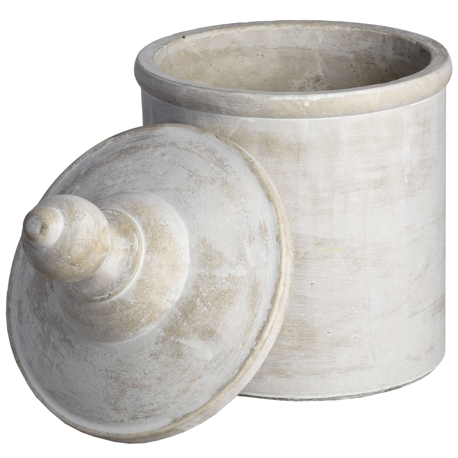 Serra Antique White Cannister - Medium