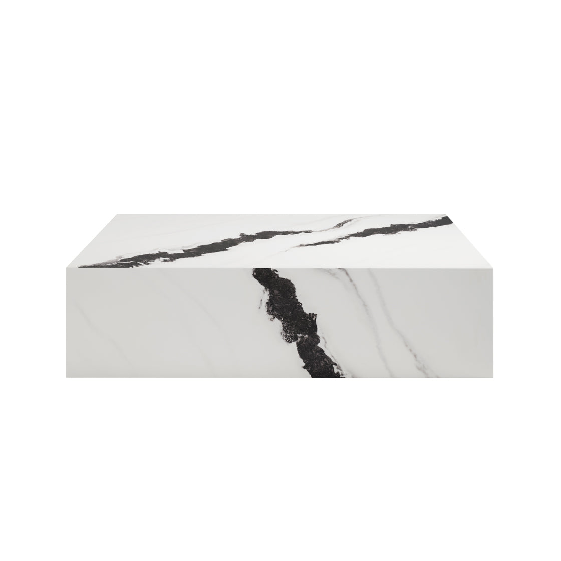 Marble-patterned surface with black veins on a white background