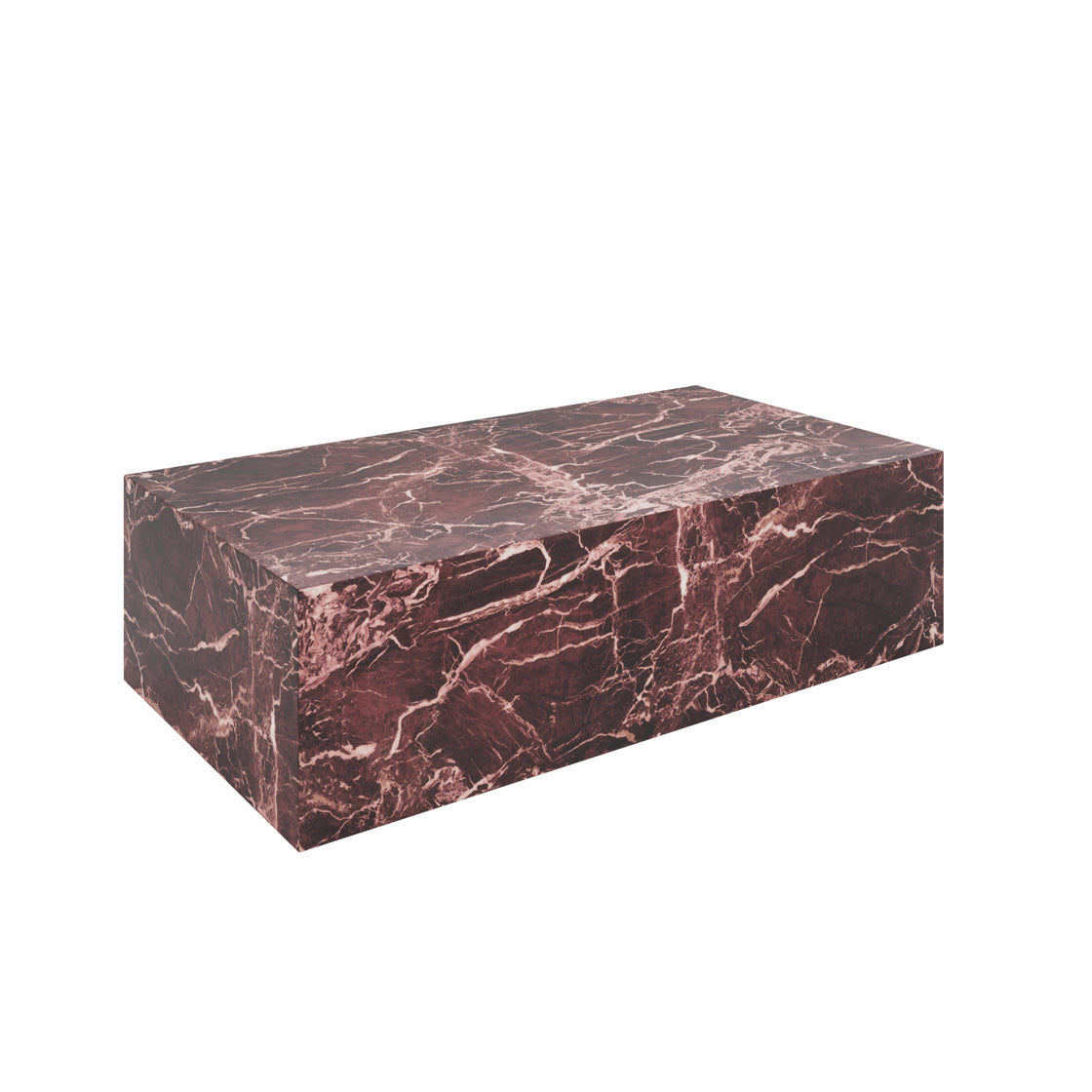 Marble-patterned rectangular object on a white background