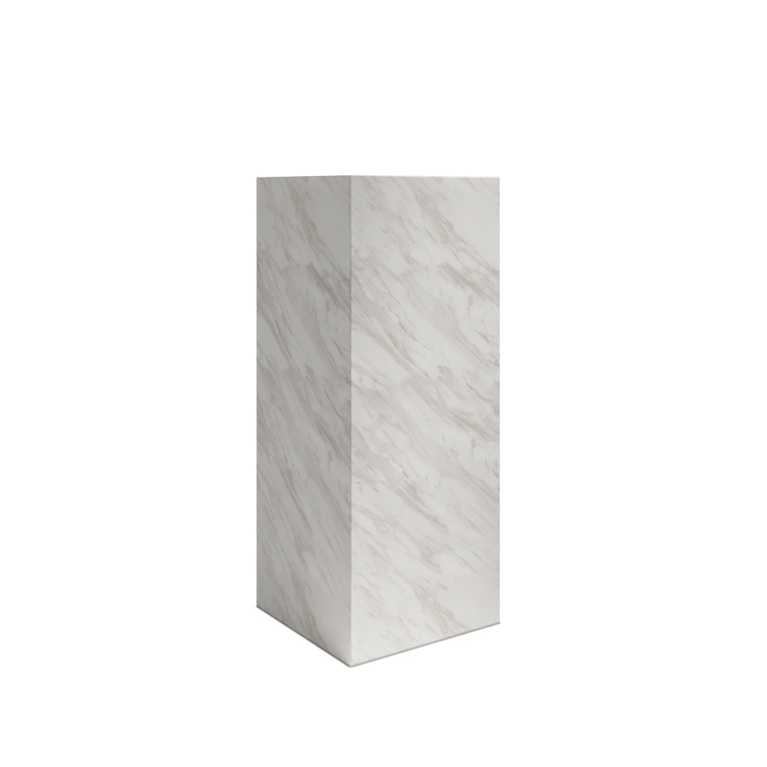 Marble-patterned rectangular block on a white background