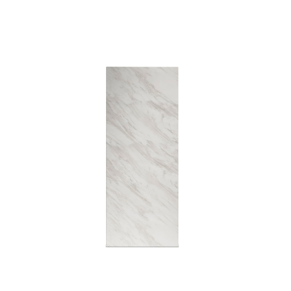 Rectangular tile with a light gray marble pattern on a white background