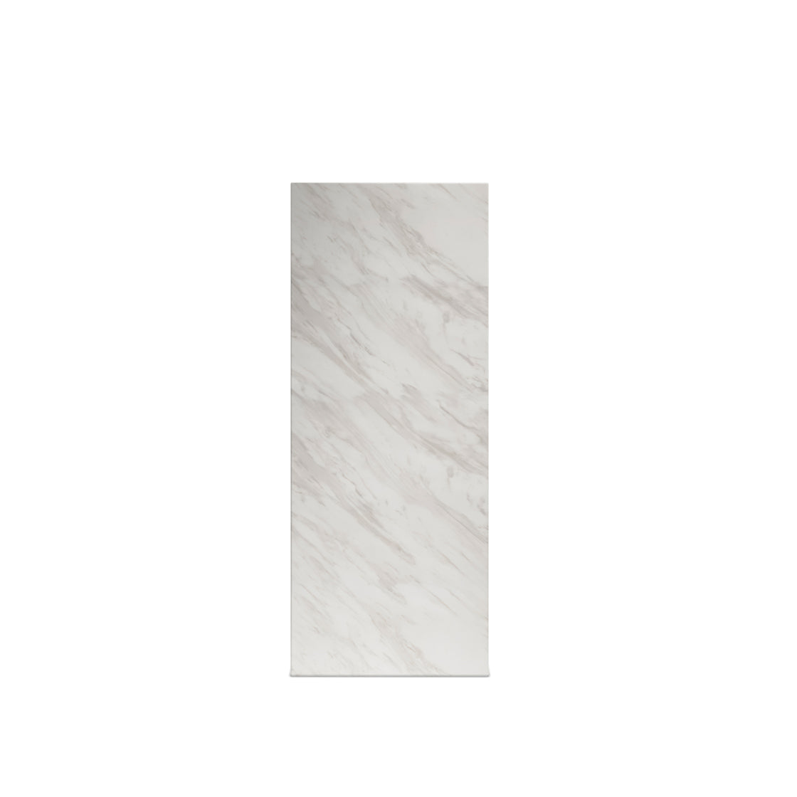 Rectangular tile with a light gray marble pattern on a white background