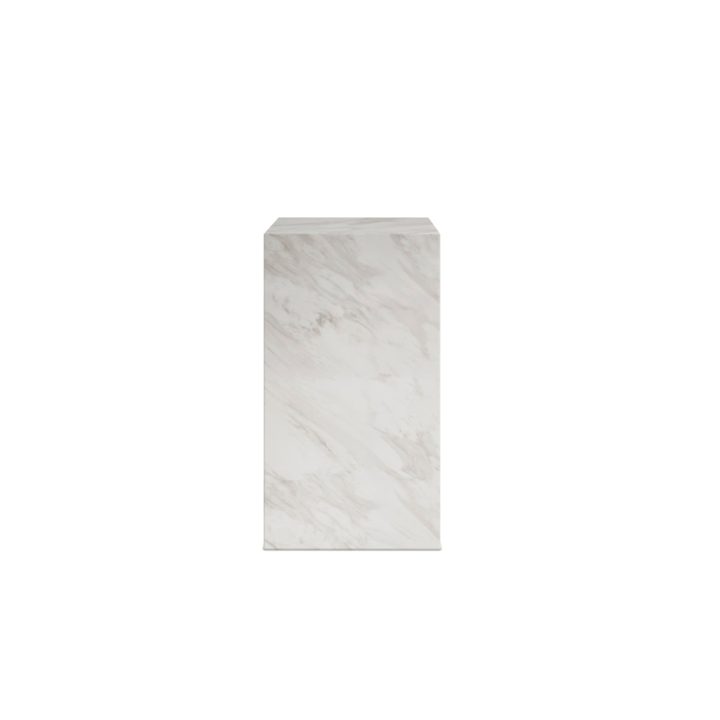 Marble-patterned rectangular object on a white background