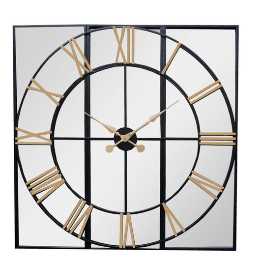 Vallin Black And Gold Wall Clock