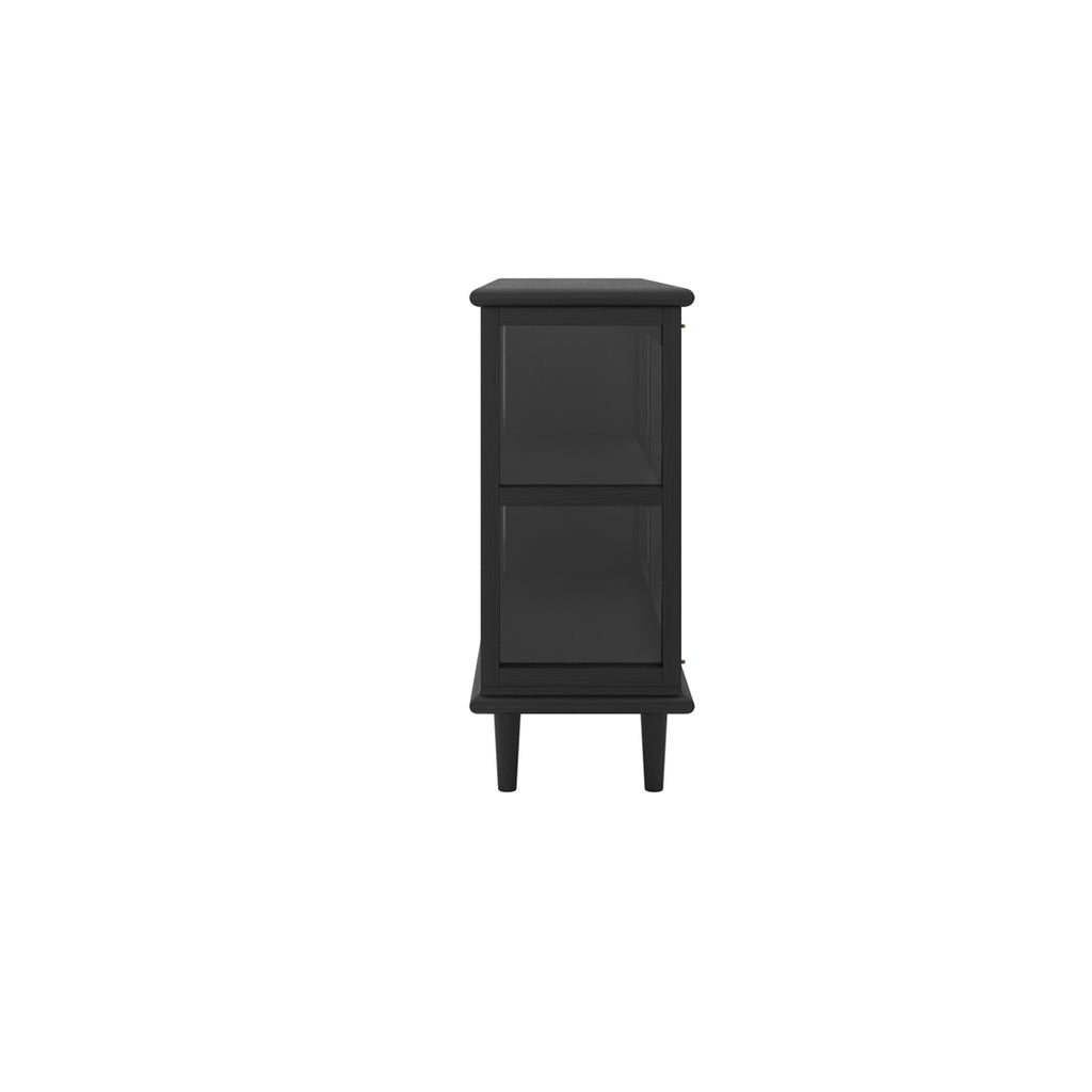 Black cabinet on a white background