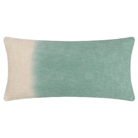 Mizu Rectangular Dip Dye Cushion Eucalyptus