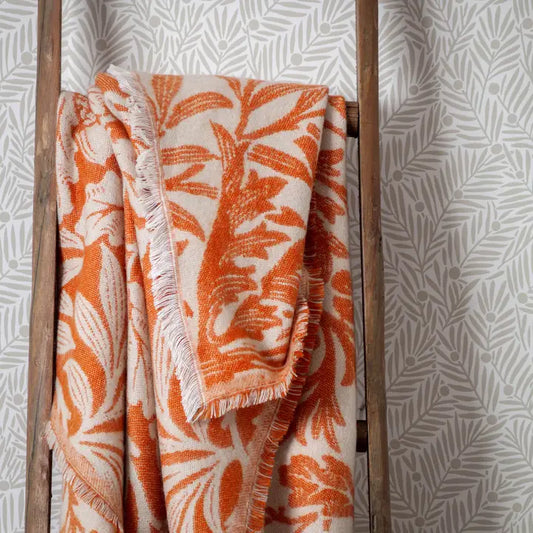 Acorn Tonal Jacquard Throw Brick