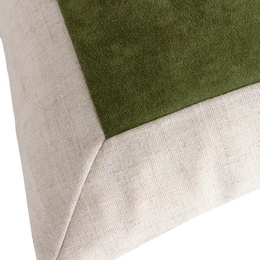 Auden Linen Velvet Cushion Olive Oil