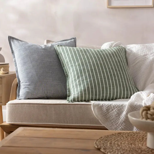 Truro Stripe Reversible Cushion Skyline