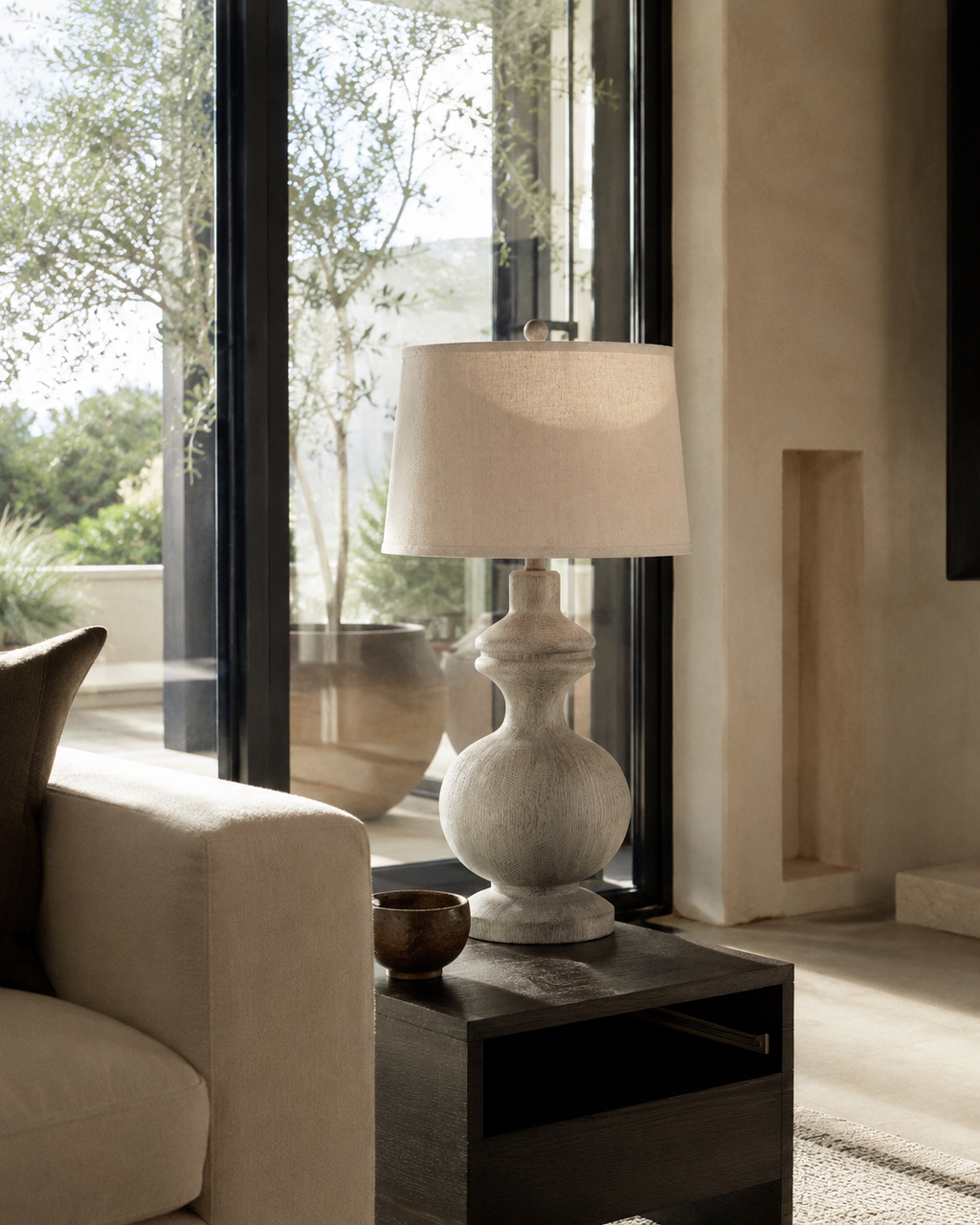 Casella Table Lamp With Linen Shade