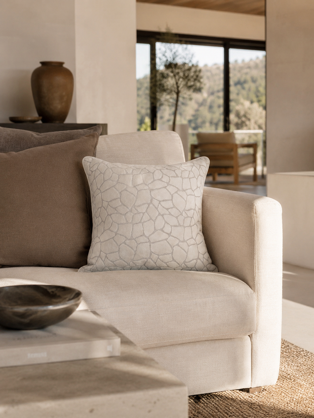 Linden Ivory Cushion - Small
