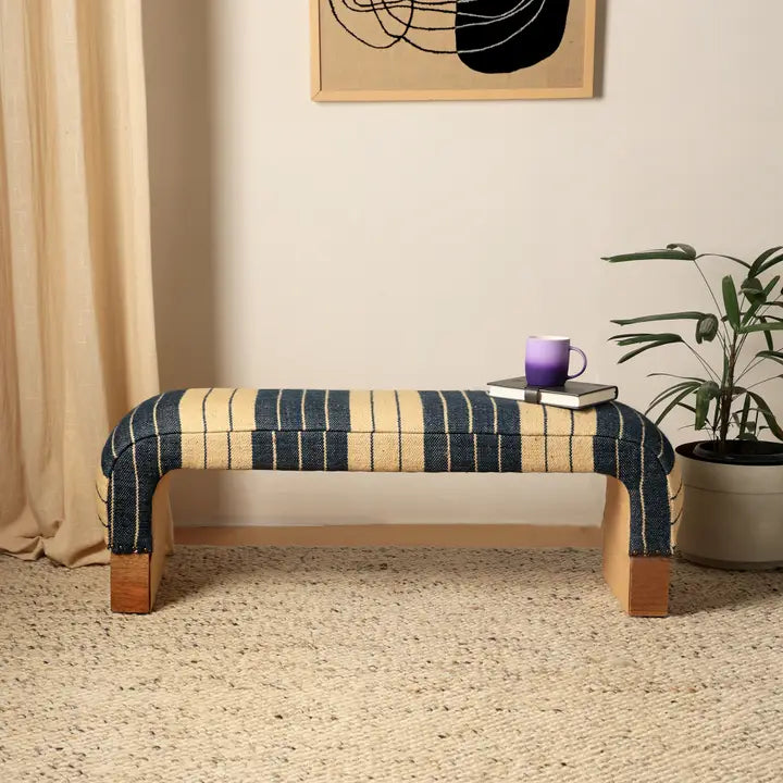 Malibu Handmade Wooden Upholstered Bench