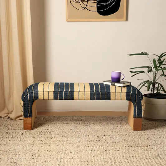Malibu Handmade Wooden Upholstered Bench