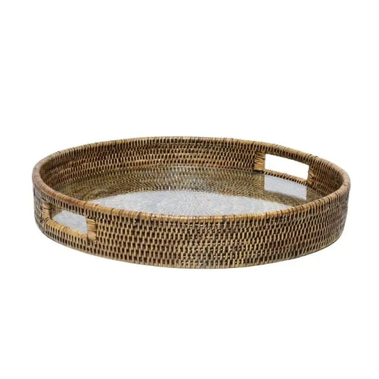 Majesty Rattan Serving Tray - Brown