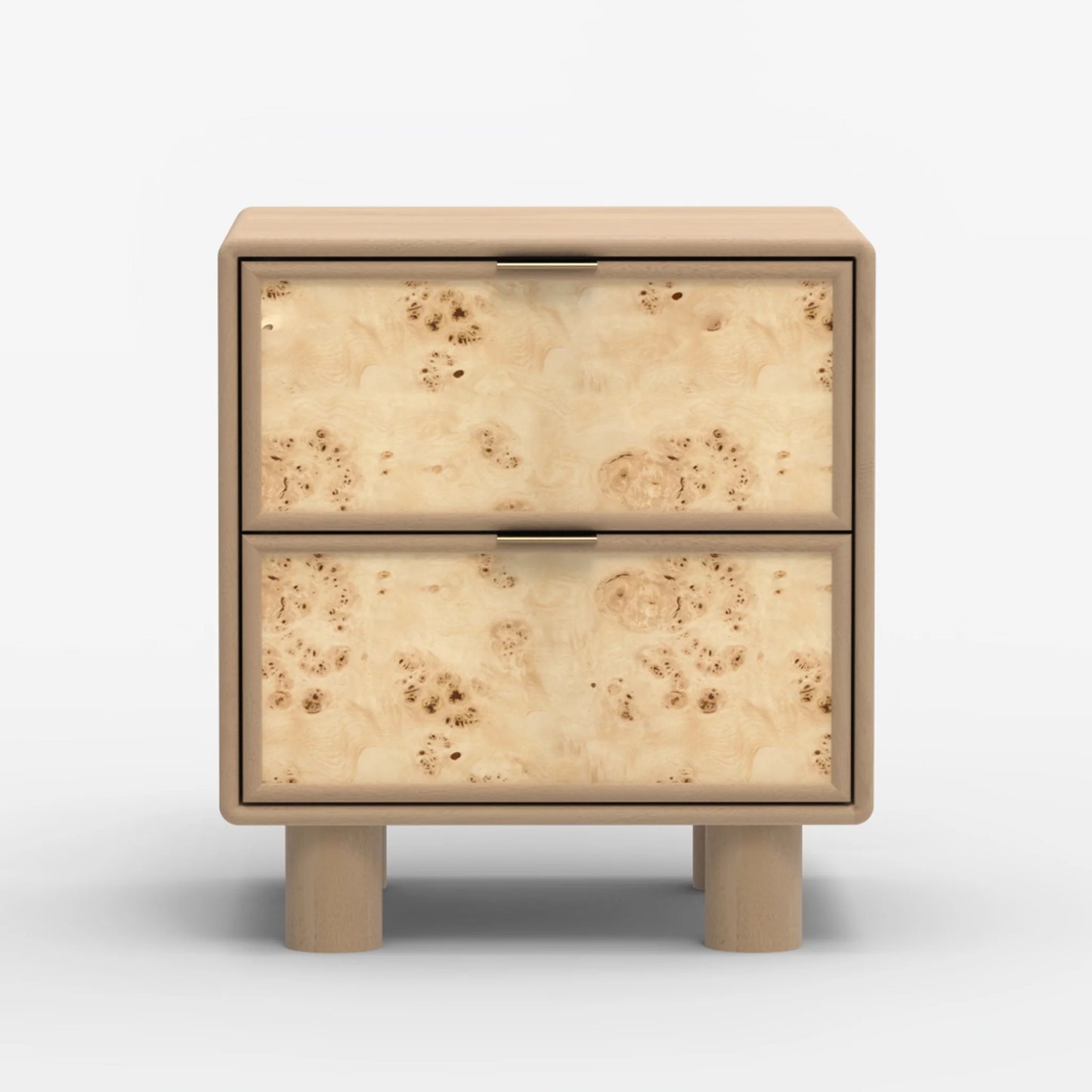 Urban Burl Two Drawer Side Table - Natural