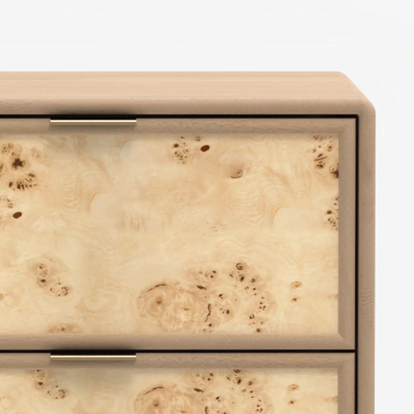 Urban Burl Two Drawer Side Table - Natural