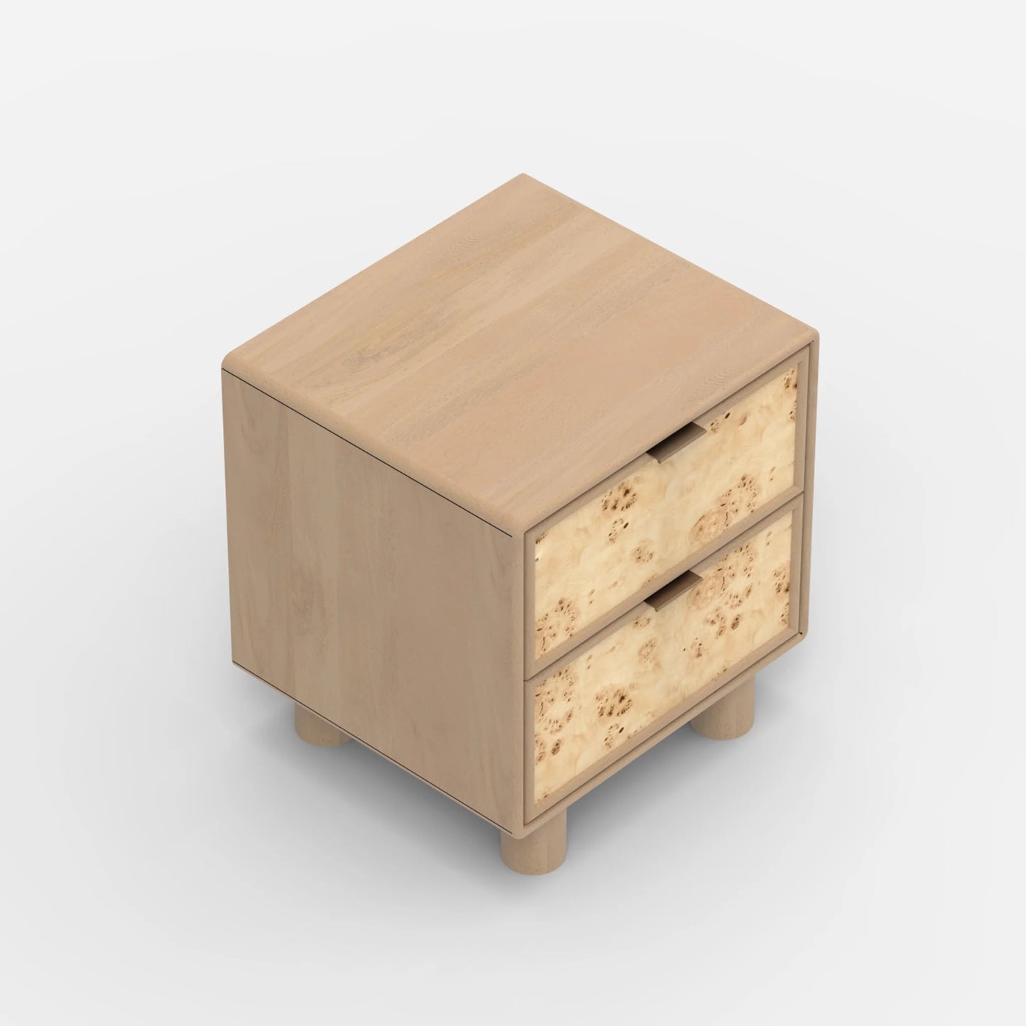 Urban Burl Two Drawer Side Table - Natural